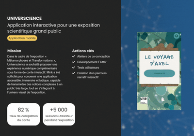 Développement d'un conte pour Universciences - Application mobile