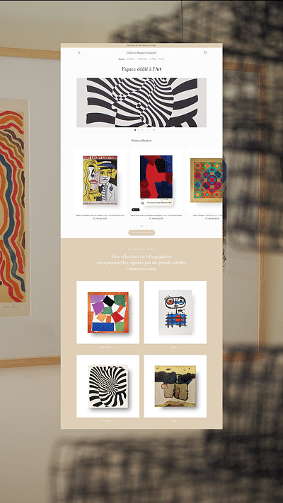 Création e-shop galerie d'art - Webseitengestaltung