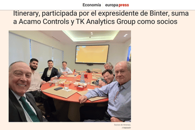 Itinerary del expresidente de Binter a TK Analytics Group - App móvil