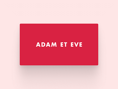 Adam et Eve - Application web