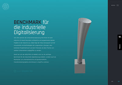 Scrollytelling Landingpage – Industrie 4.0 Award - Grafikdesign