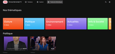 CB TV - Web Application