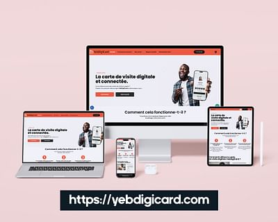 Conception du site web officiel de YebDigiCard - Création de site internet