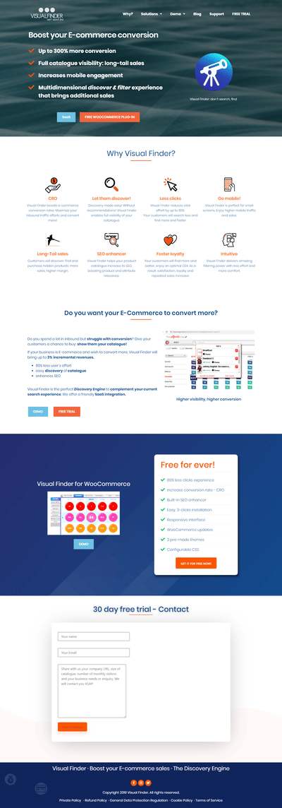Diseño de logotipo y landing page - Création de site internet