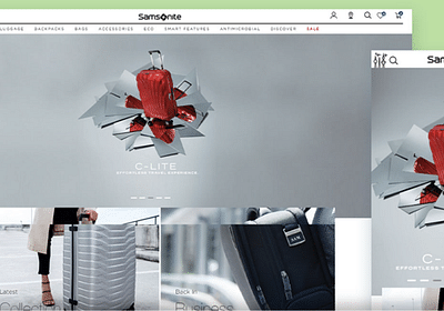 A unique eCommerce Website for Samsonite - Website Creation