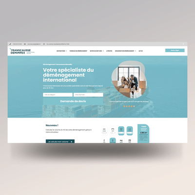 Refonte de site web - Transcausse Démimpex - Création de site internet