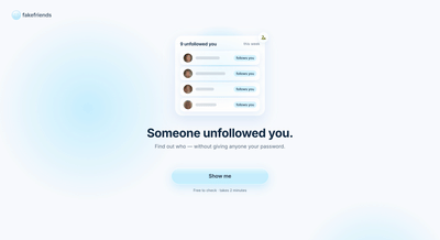 Fake Friends - Web Application