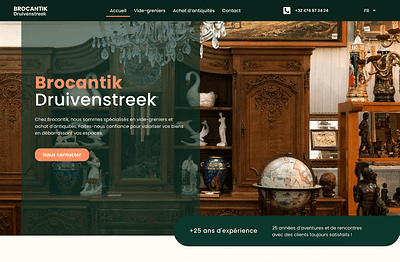 Brocantik Druivenstreek - Site vitrine - Website Creatie