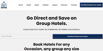 Group Hotel Booking Platform Development - Website Creatie