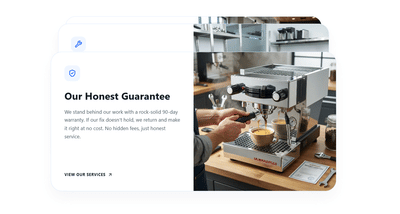 Coffee Machine Repair Website - Ontwerp