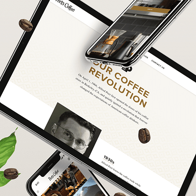 Website Design for Peet's Coffee Middle East - Webseitengestaltung