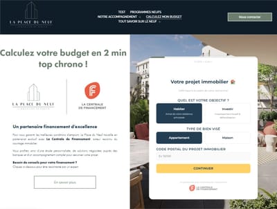 Web app - Calculateur complexe immobilier France - Aplicación Web
