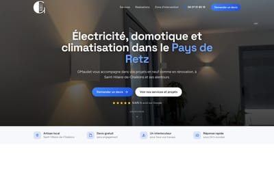 Site et référencement local, électricien - Création de site internet