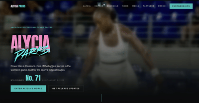 Official Website Design & Digital Platform for Alycia Parks - Graphic Design
