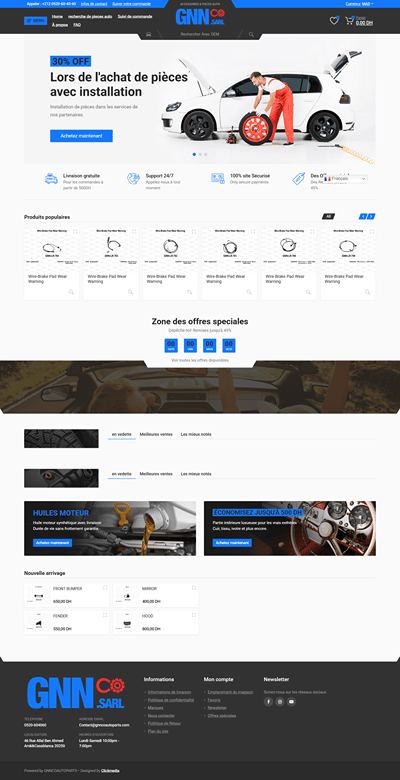 Website creation for gnncoautoparts.com - Website Creation