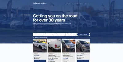 Heigham Motors Website - Website Creation