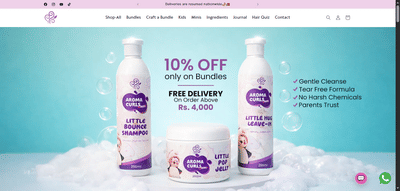 Web Development Project for Aroma Curls Website - Creación de Sitios Web