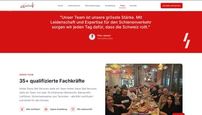 Swiss Rail Services – B2B-Website für Bahnpersonal-Vermittlung - Création de site internet