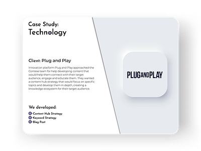 Content hub strategy for Plug and Play - Content-Strategie