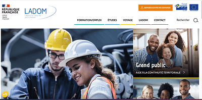 Maintenance du site LADOM (République Française) - Website Creation