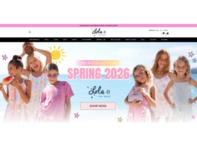 Shopify Store Design & Development for Lola and the Boys - E-commerce