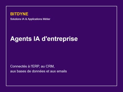 Agents IA d'entreprise connectés à l'ERP, au CRM et aux emails - Inteligencia Artificial