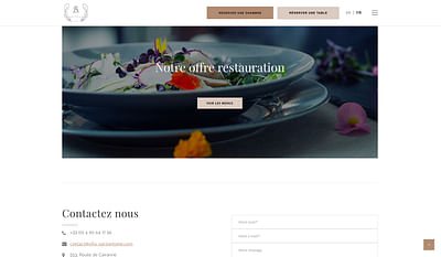 Website Restaurant Gastronomique - Webseitengestaltung