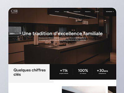 Mobilier haut de gamme sur mesure - Création de site internet