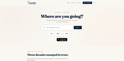 Visa Port Website - Website Creatie