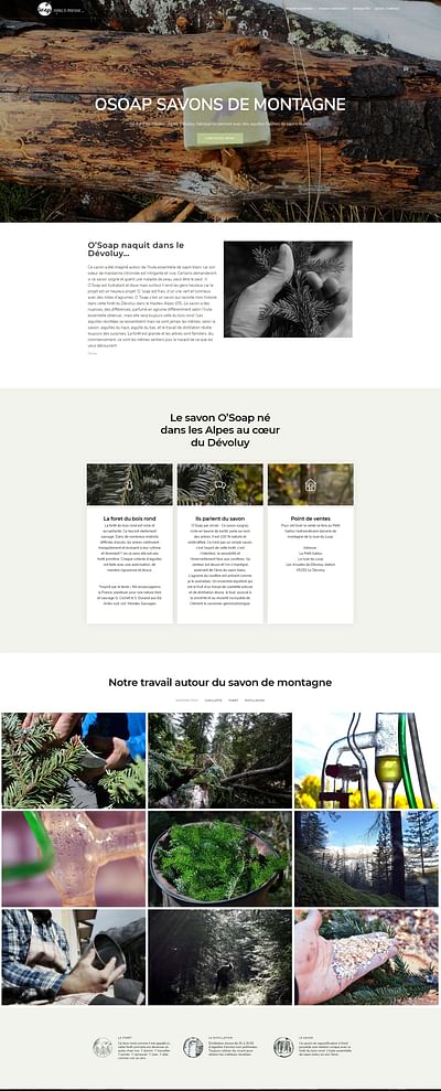 Site internet, Osoap la boutique - Application web