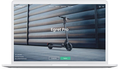 Onlineshop für Egret - Applicazione web