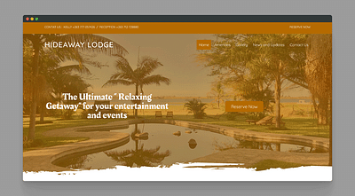 Website Development for Hideaway Lodge Zimbabwe - Website Creation