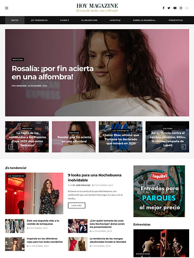 Desarrollo web revista digital de moda y lifestyle
