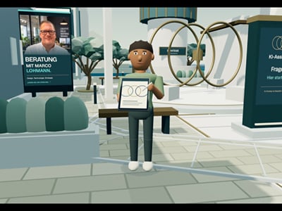 Das Quartier: begehbare 3D-Agentur im Browser - Aplicación Web