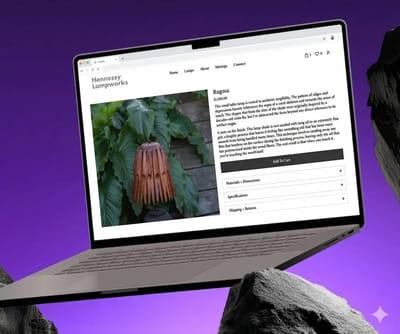 Hennessy Lampworks: Squarespace to Shopify - Website Creation