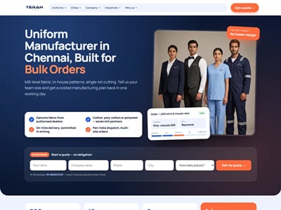 Uniform manufacturer website: 0 to about 5 leads a week - Website Creation