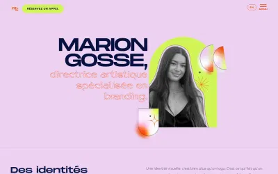 Marion Gosse — site vitrine & admin pour une directrice artistique - Website Creation