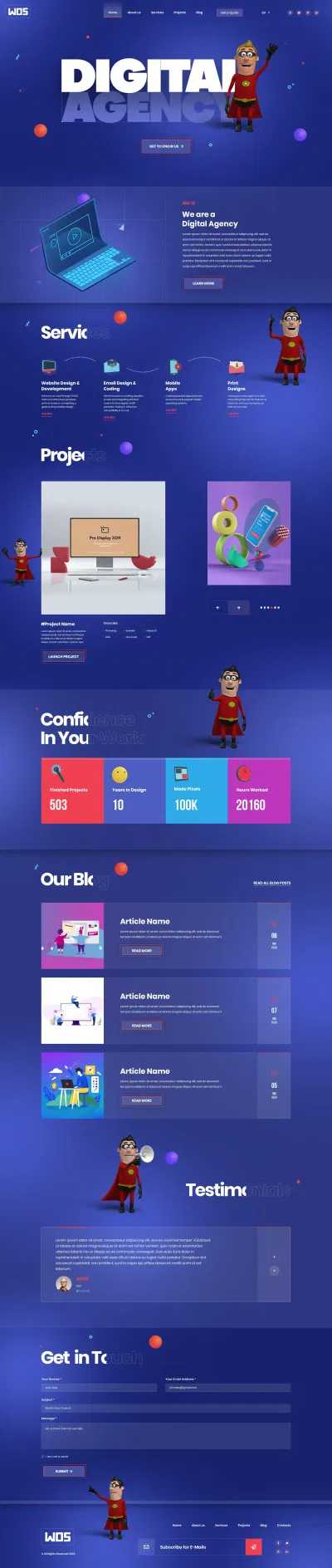 Digital Agency Website Design - Diseño Gráfico