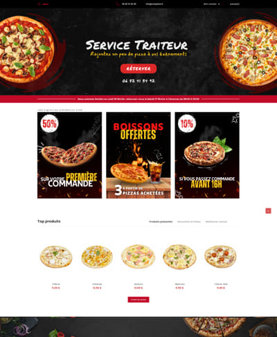 Site de commande en ligne pour une Pizzeria - E-commerce