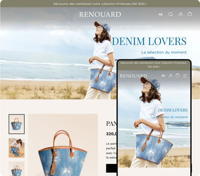 Refonte et migration Shopify - Maroquinerie Renouard - E-commerce