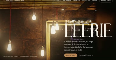 Leerie — wine bar & kitchen website - Website Creatie
