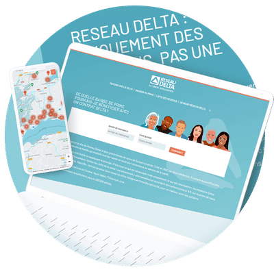 Réseau Delta, création du site internet - Webseitengestaltung
