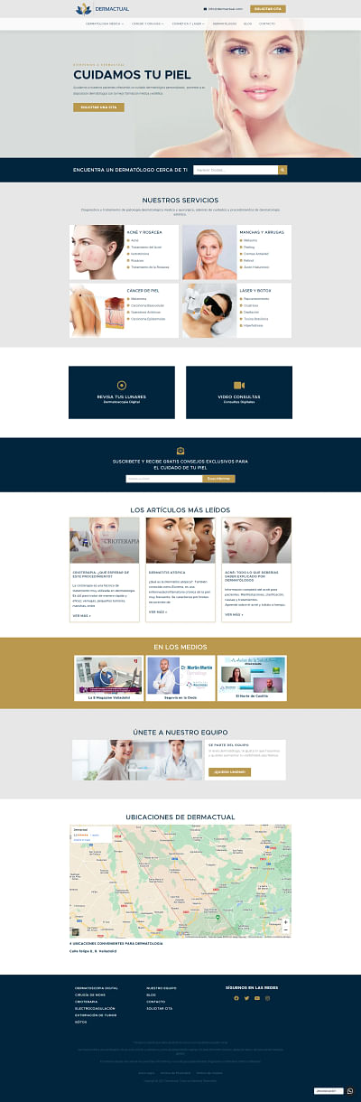 Sitio Web - Dermactual Dermatología médica - Creación de Sitios Web