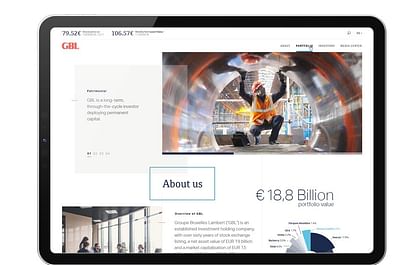 GBL (Groupe Bruxelles Lambert) - Website - Création de site internet