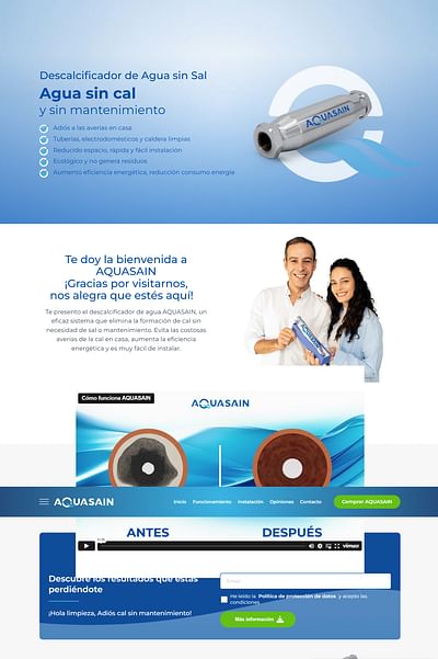 aquasain web app - Website Creation