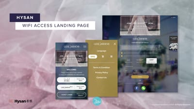 Hysan Development - WIFI Access Landing Page - Ergonomie (UX/UI)