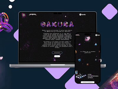 Galaxia Sakura - Spotify - Website Creation