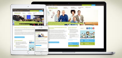 Webdesign voor het Europese Erasmus project - Website Creatie