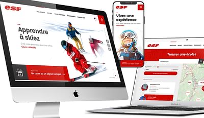 ESF - Site national des écoles du ski français - Création de site internet