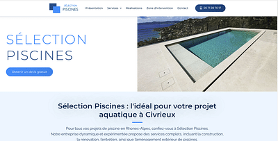 Site + SEO Sélection piscines - Administration web